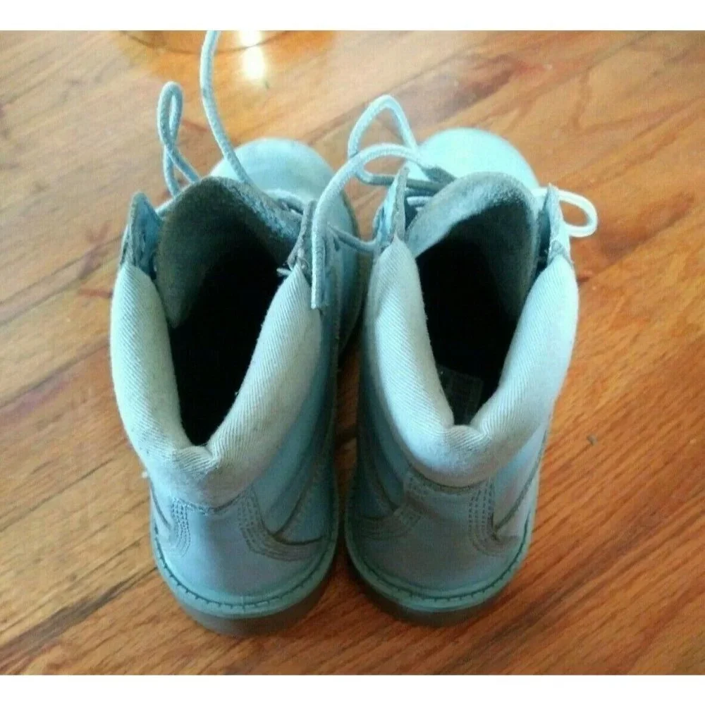 Girls Timberland ankle Boots Sz 2 waterproof leather Youth Unisex blue USED